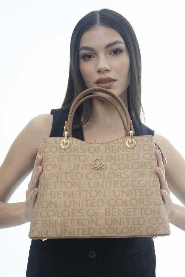 Benetton Monogram El Çantası Ten
