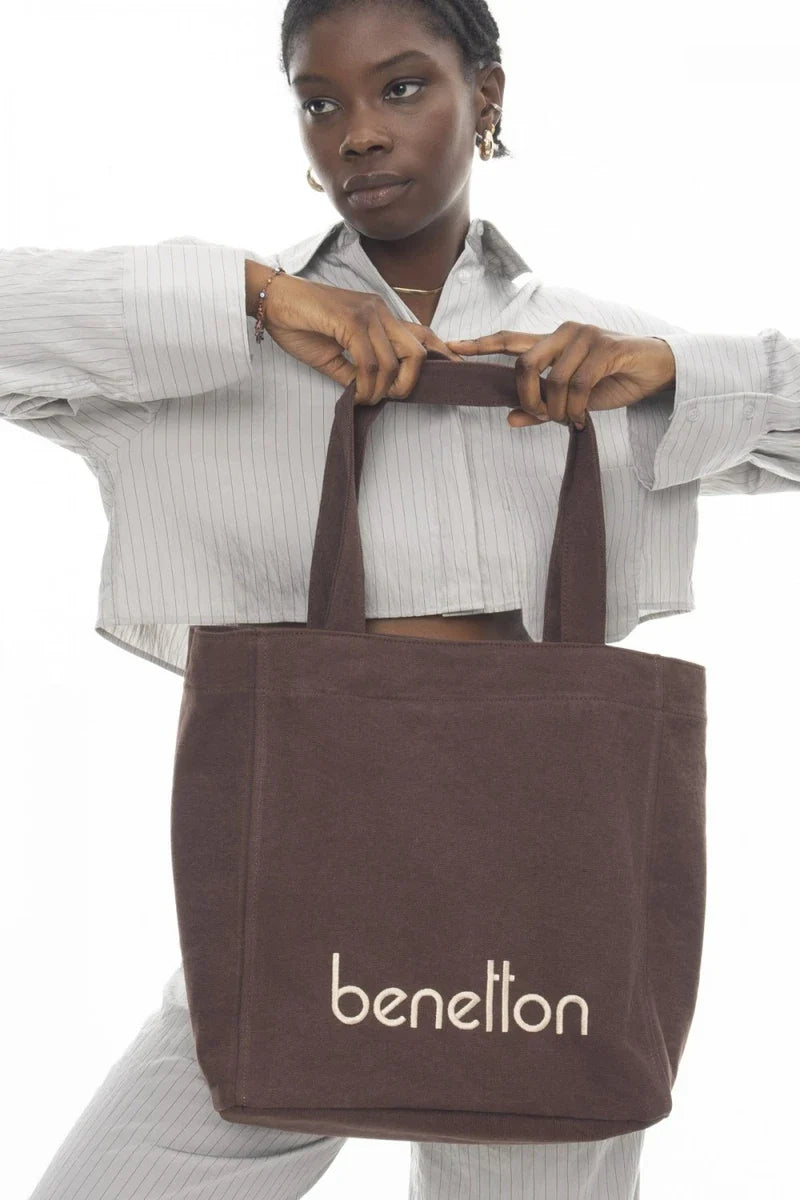 Benetton Omuz Çantası Kahve