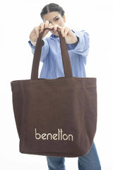 Benetton Omuz Çantası Kahve