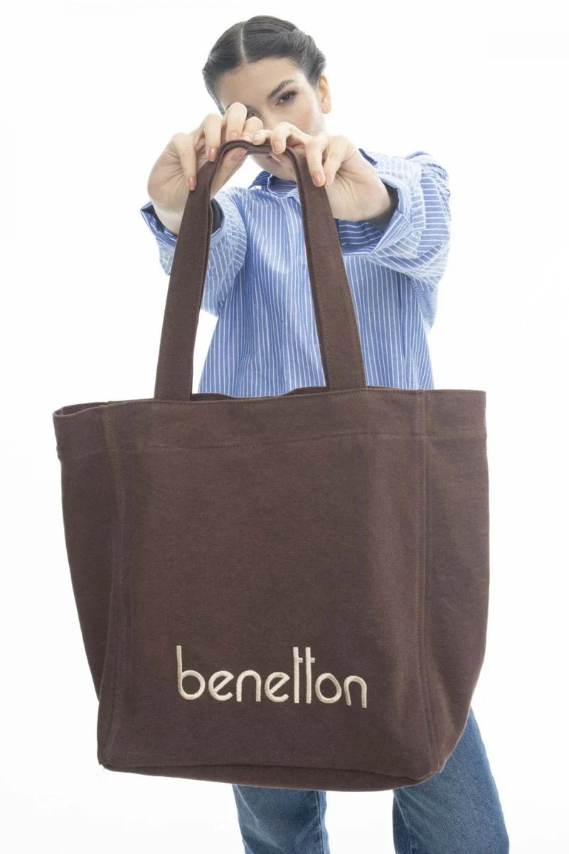 Benetton Omuz Çantası Kahve