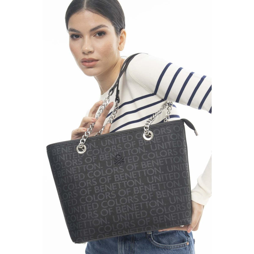 Benetton Omuz Çantası Siyah