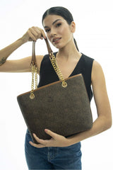 Benetton Omuz Çantası Kahve