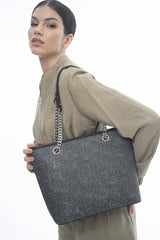 Benetton Omuz Çantası Gri