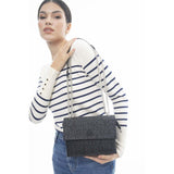 Benetton Zincir Detaylı Omuz Çantası Siyah