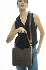 Benetton Omuz Çantası Kahve