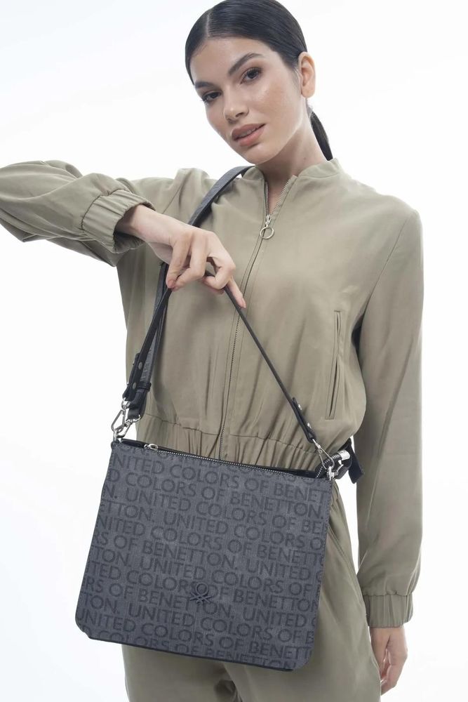 Benetton Omuz Çantası Gri