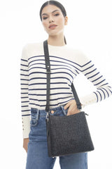 Benetton Mıknatıslı Çapraz Askılı Çanta Siyah