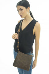 Benetton Mıknatıslı Çapraz Askılı Çanta Kahve