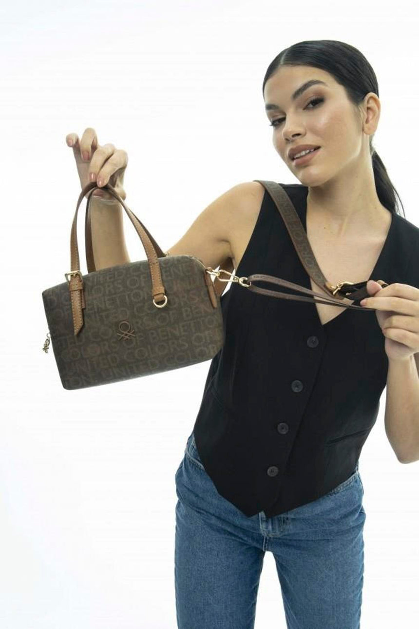 Benetton Omuz Çantası Kahve