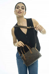 Benetton Omuz Çantası Kahve