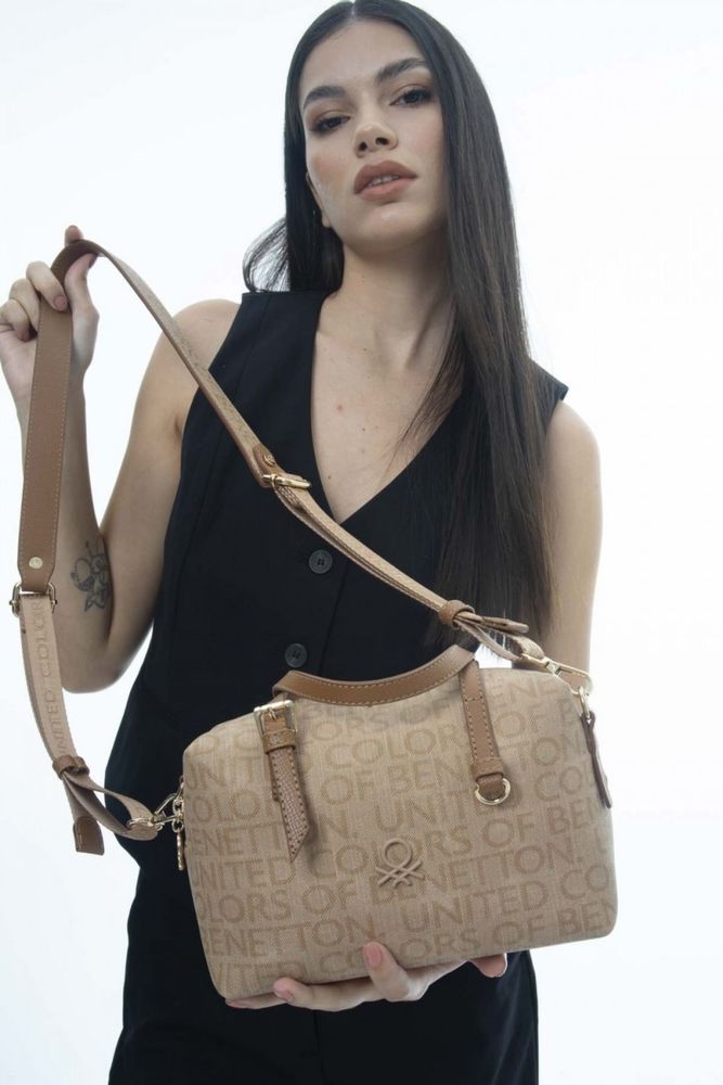 Benetton Omuz Çantası Ten