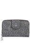 Benetton Monogram Baskılı Çıtçıtlı Cüzdan Gri