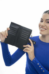 Benetton Logolu Cüzdan Siyah