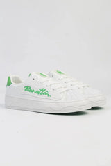 Benetton Platform Topuk Sneakers Beyaz - Yeşil