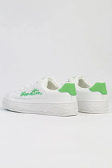 Benetton Platform Topuk Sneakers Beyaz - Yeşil