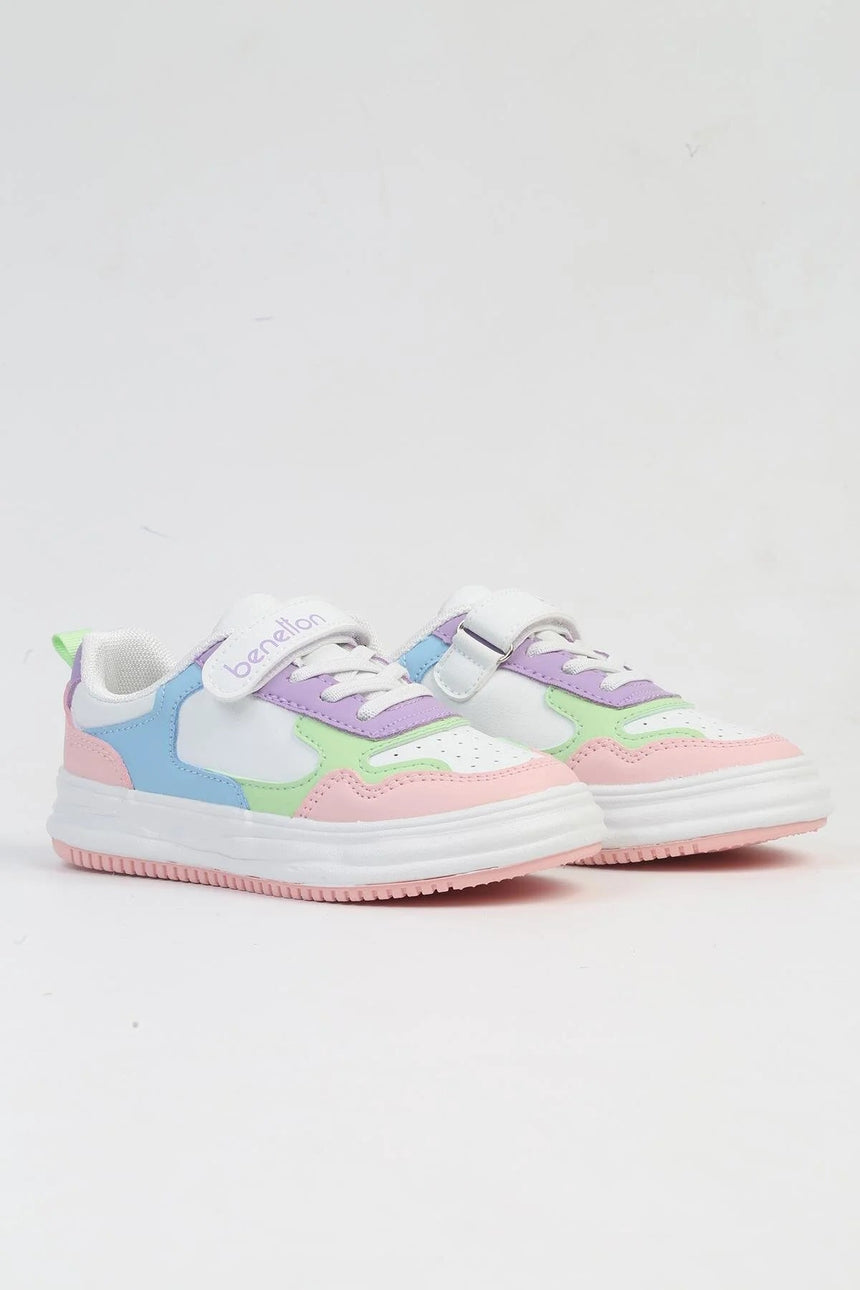 Benetton Çocuk Sneakers Beyaz - Pudra