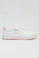 Benetton Logolu Çocuk Sneakers Beyaz - Pudra