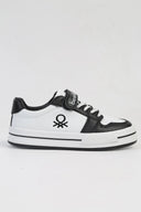 Benetton Klasik Çocuk Sneakers Beyaz - Siyah