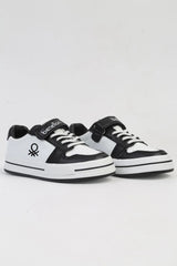 Benetton Klasik Çocuk Sneakers Beyaz - Siyah