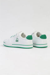 Benetton Cırtcırt Detaylı Çocuk Sneakers Beyaz - Yeşil