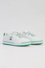 Benetton Cırtcırt Detaylı Çocuk Sneakers Beyaz - Yeşil