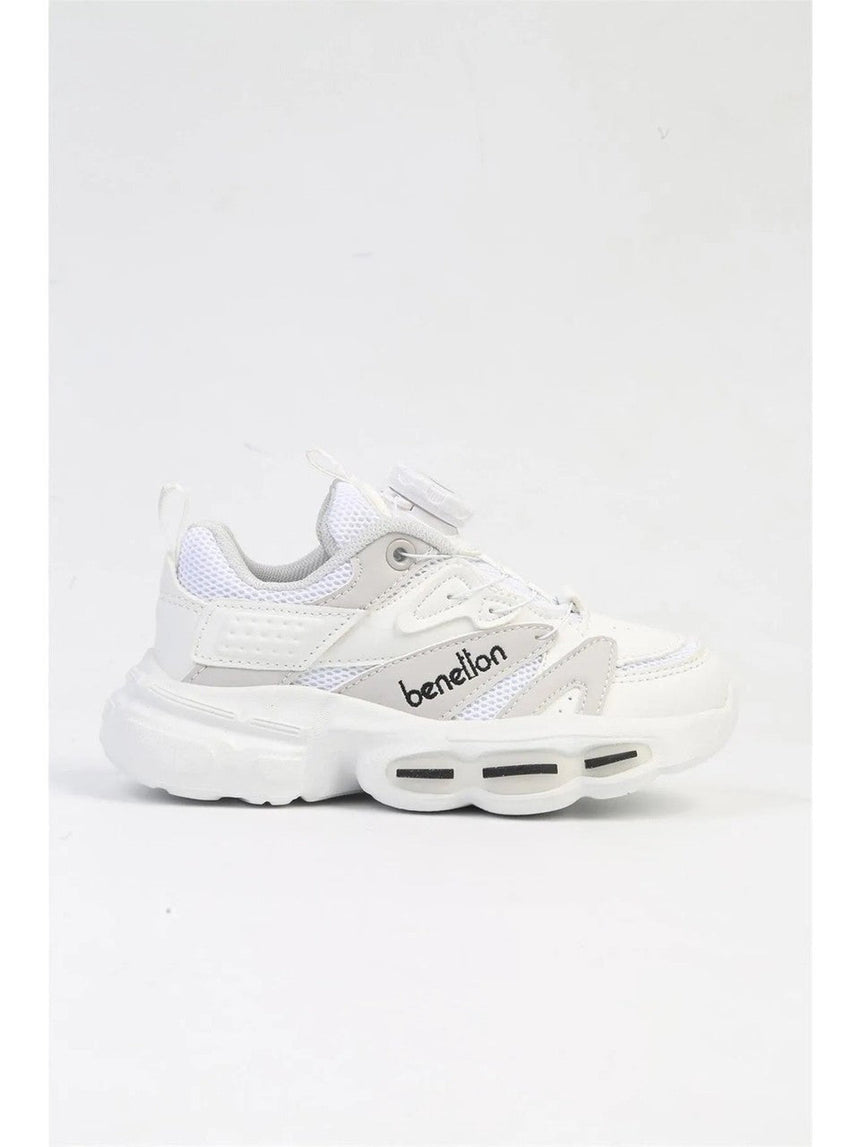 Benetton Taban Detaylı Çocuk Sneakers Beyaz