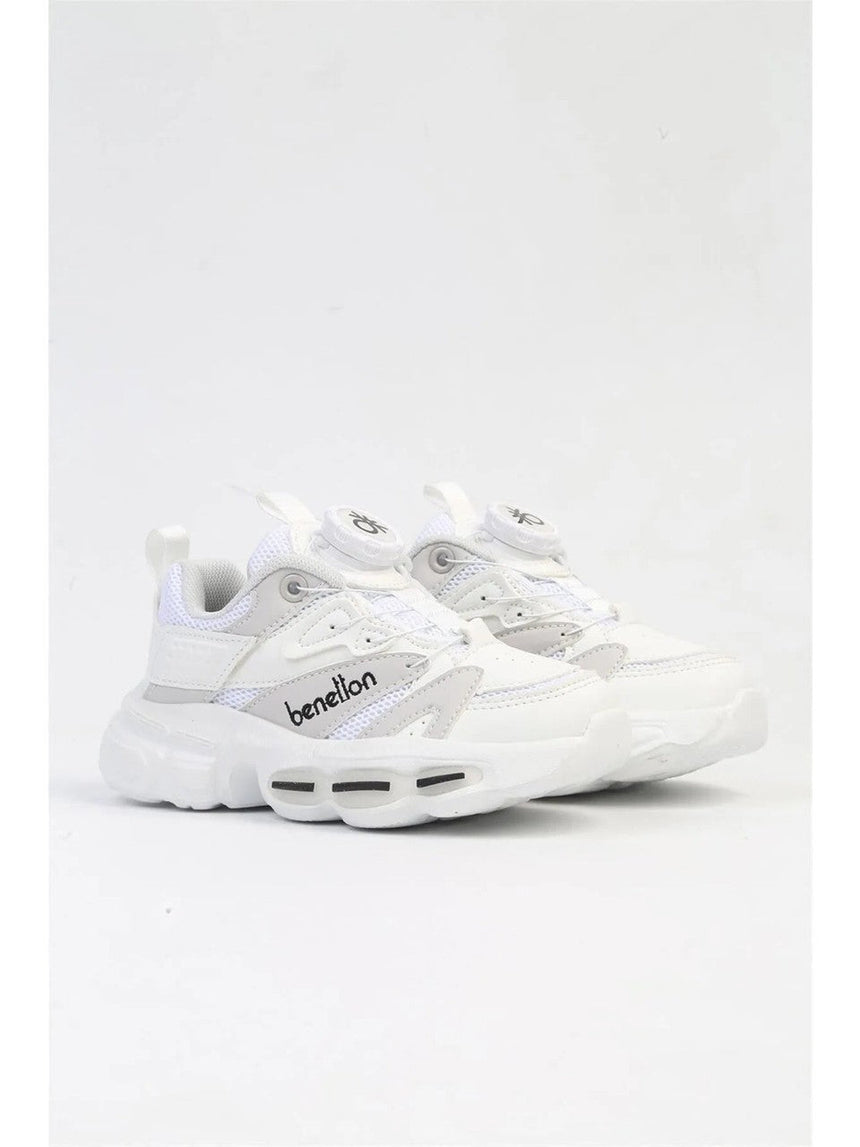 Benetton Taban Detaylı Çocuk Sneakers Beyaz