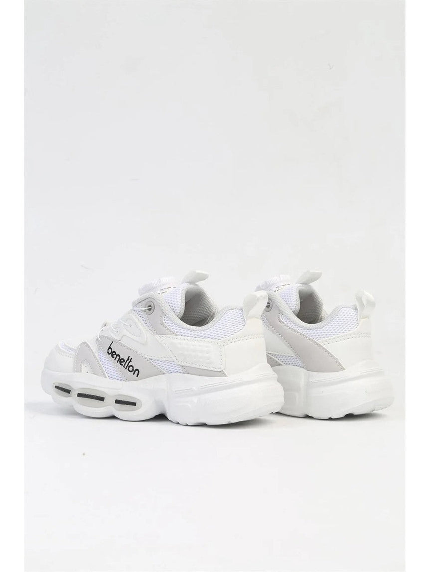 Benetton Taban Detaylı Çocuk Sneakers Beyaz