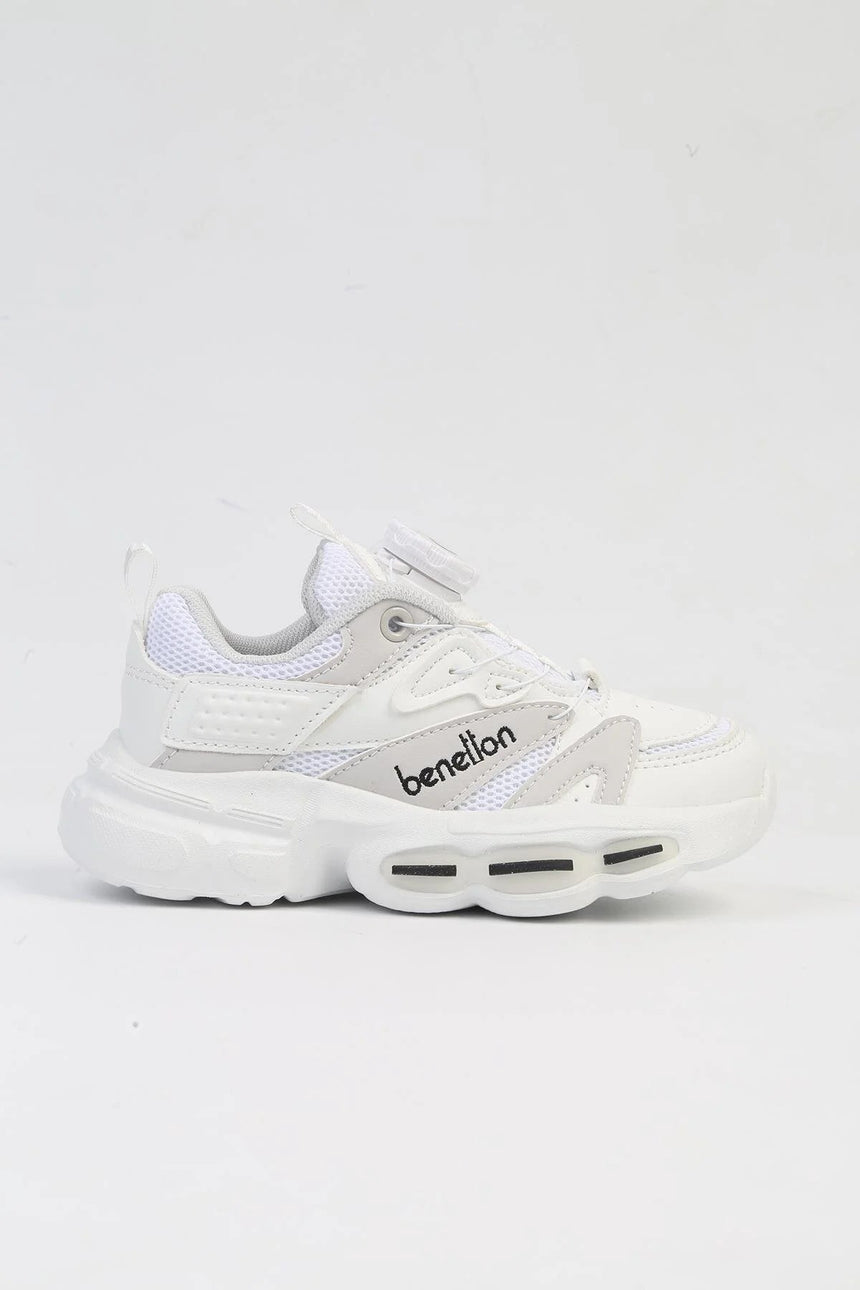Benetton Taban Detaylı Çocuk Sneakers Beyaz