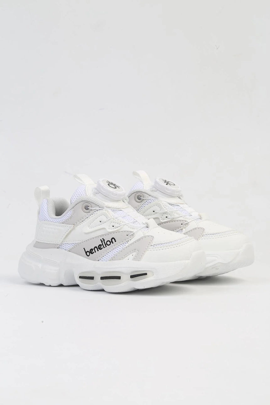 Benetton Taban Detaylı Çocuk Sneakers Beyaz