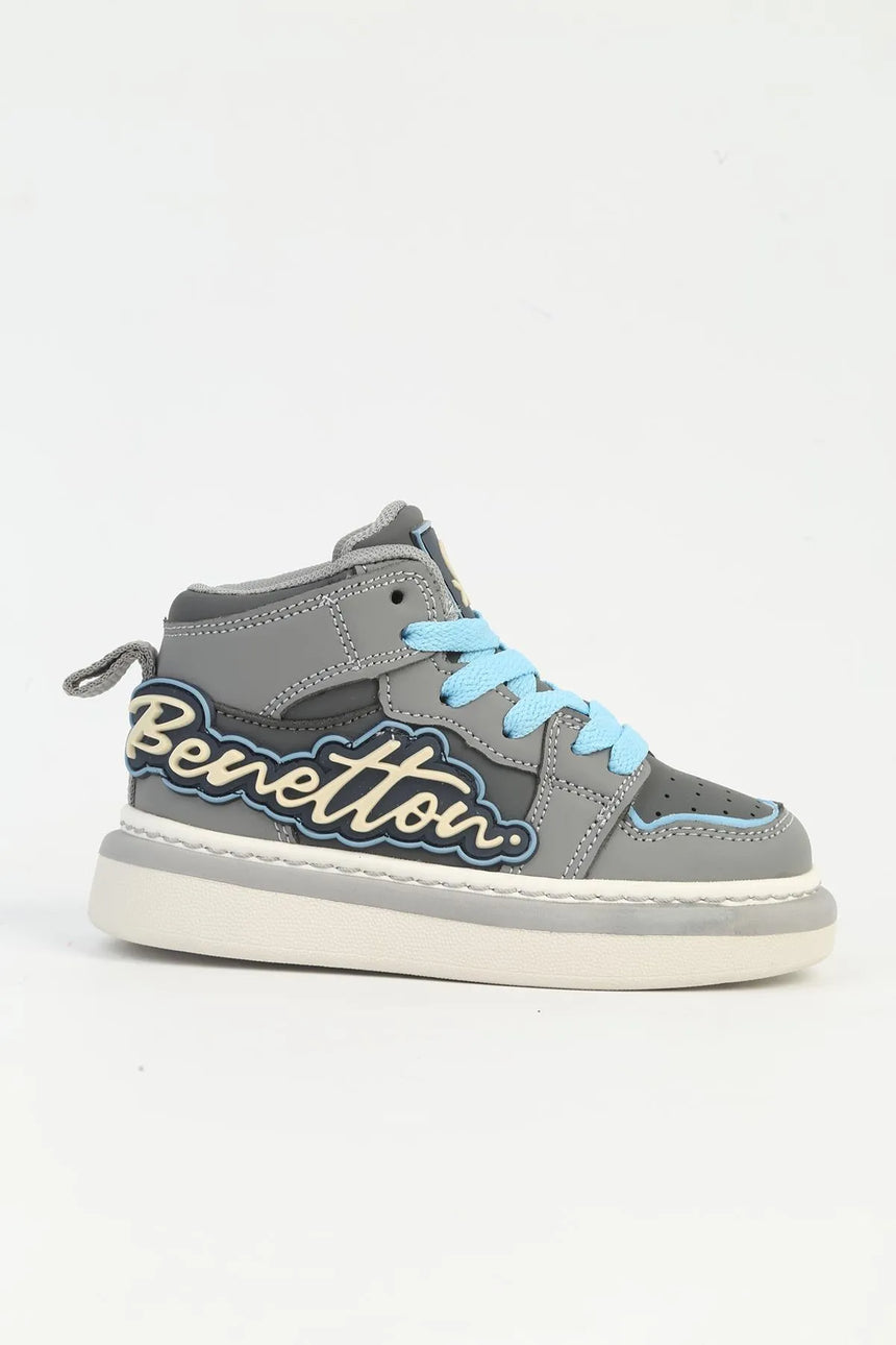Benetton Logolu Sneaker Gri