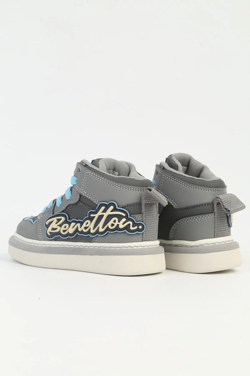 Benetton Logolu Sneaker Gri