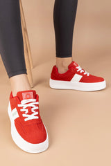 Benetton Kalın Tabanlı Sneaker Kırmızı - Bej