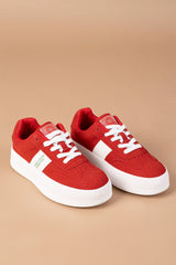 Benetton Kalın Tabanlı Sneaker Kırmızı - Bej