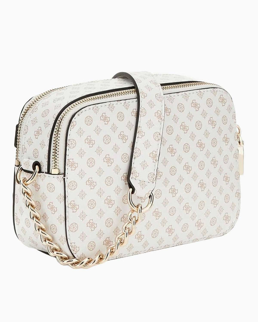 Guess Eliette Logo Crossbody Çapraz Askılı Çanta White Logo