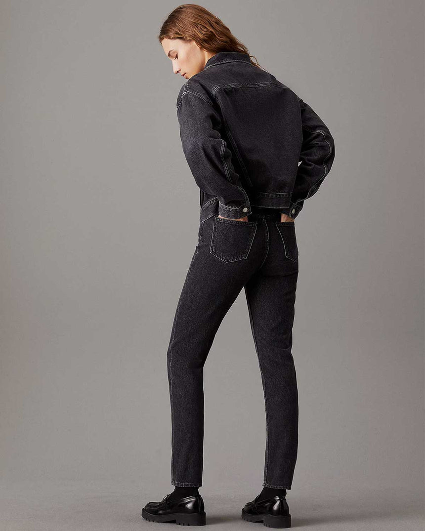 Calvin Klein Tapered Mom Jean Pantolon Denim Grey