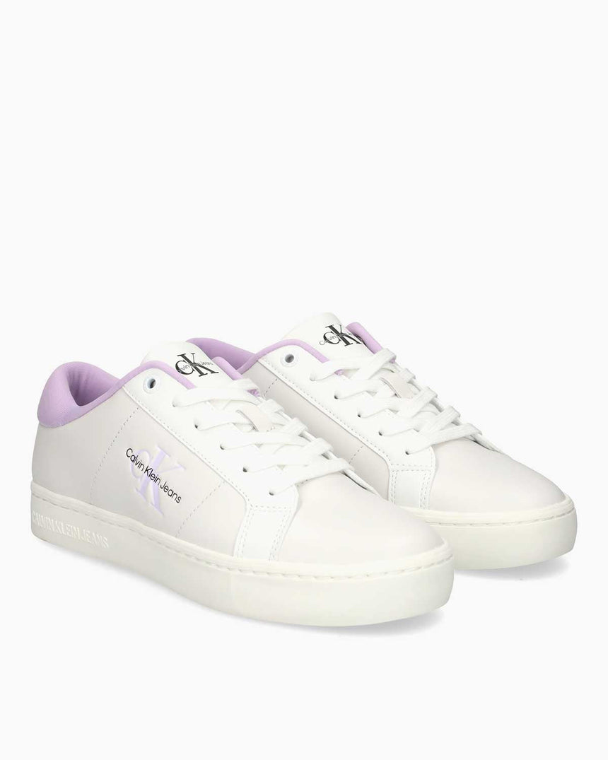 Calvin Klein Jeans Classic Cupsole Low Top Sneakers Bright White/Pastel Lilac