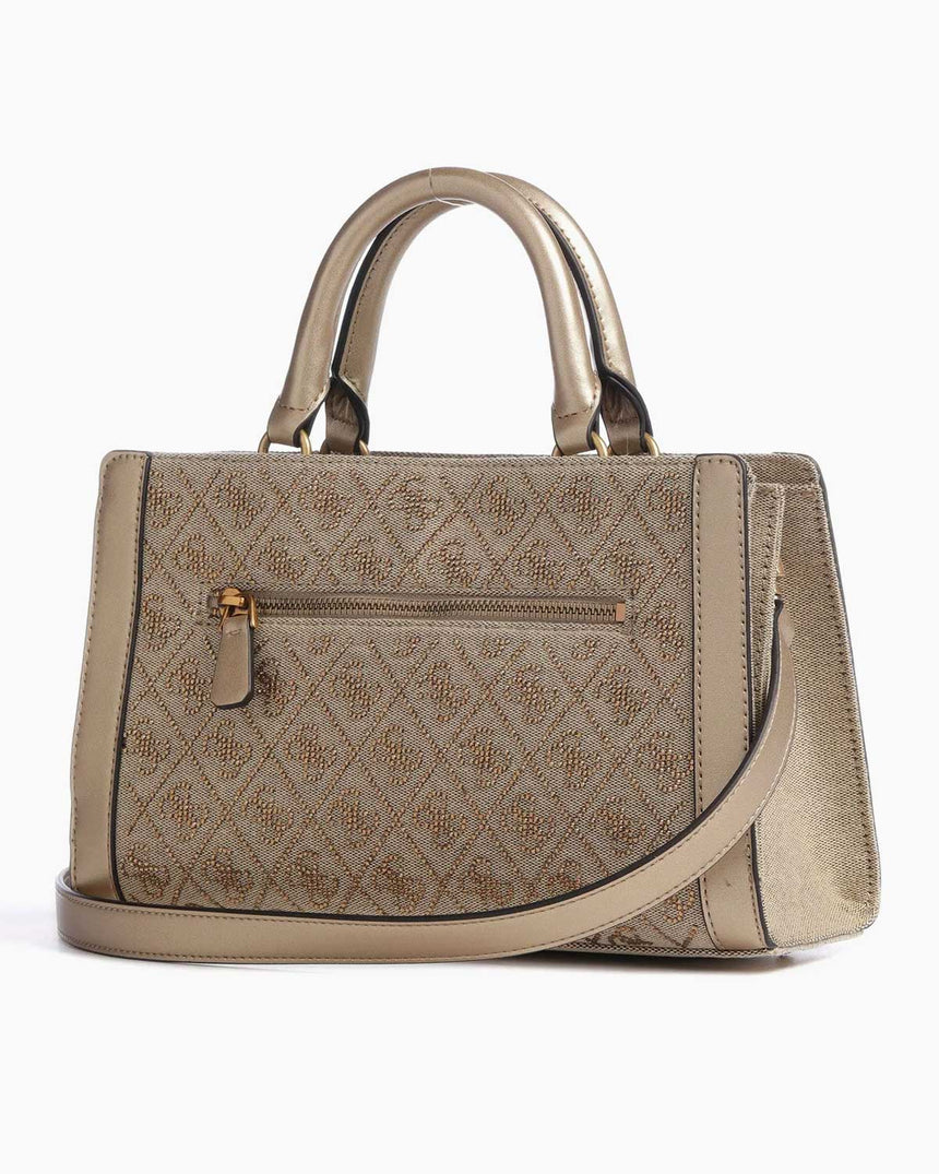 Guess Satchel Small El Çantası Latte Logo