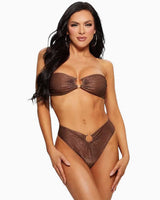 Guess Bandeau Removable Bikini Üstü Revival Rose