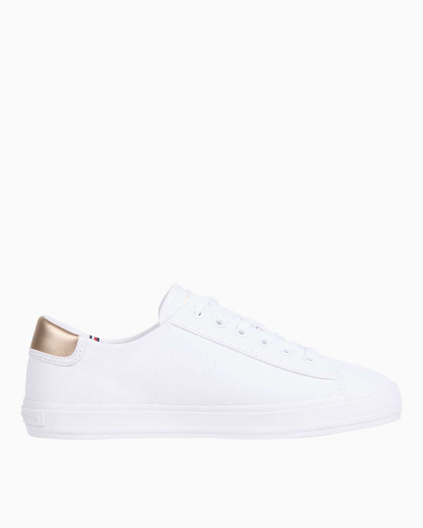 Tommy Hilfiger Canvas Lace Up Sneaker White