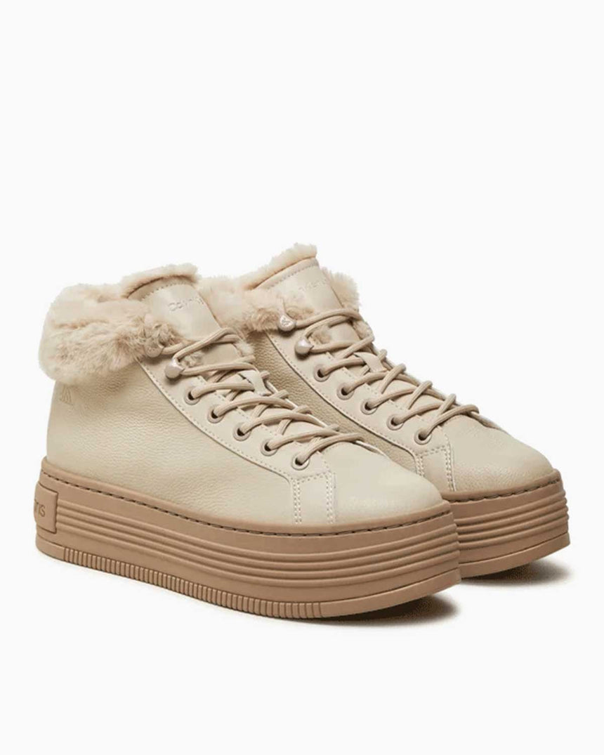 Calvin Klein Jeans Bold Platform Lace Up Sneaker Eggshell/Savannah Tan