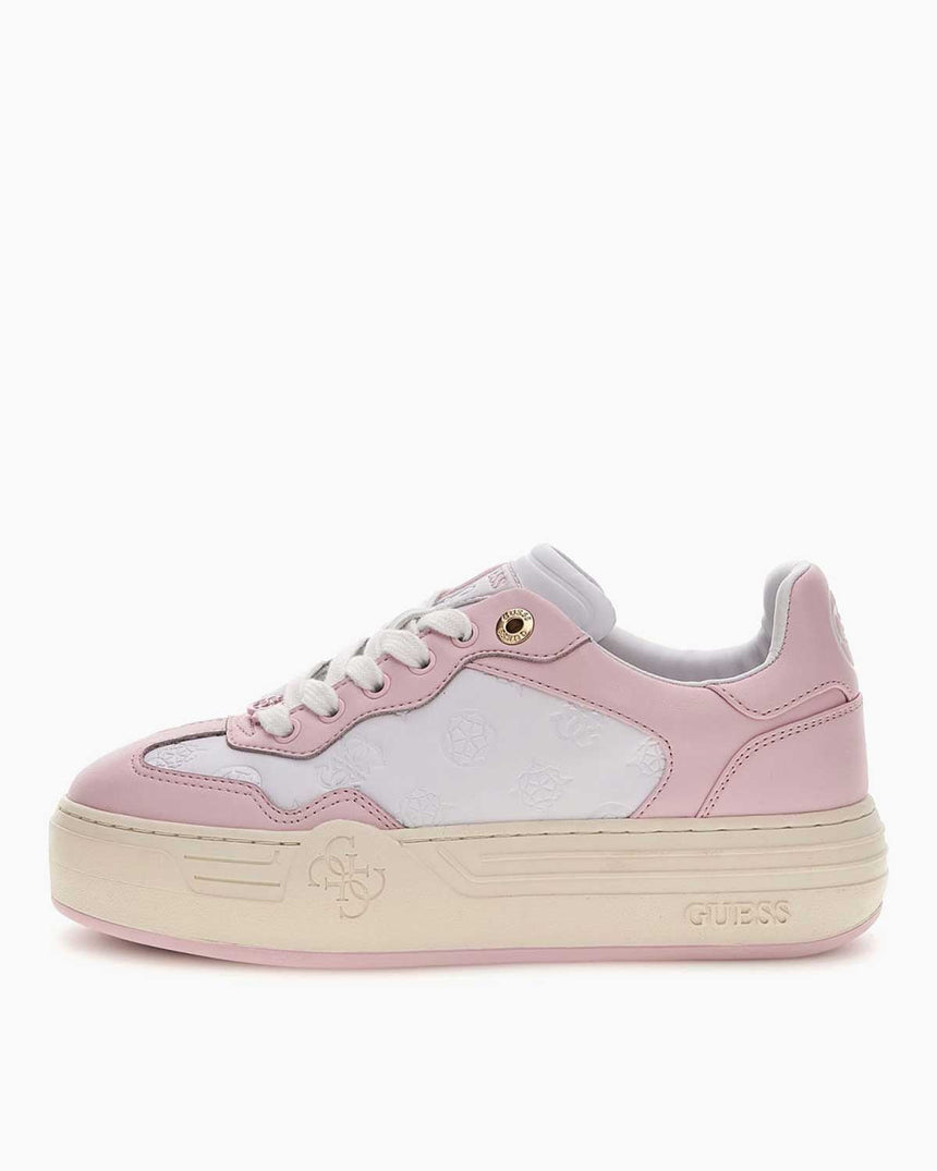 Guess Swole Monogram Logo Detaylı Sneaker White Pink