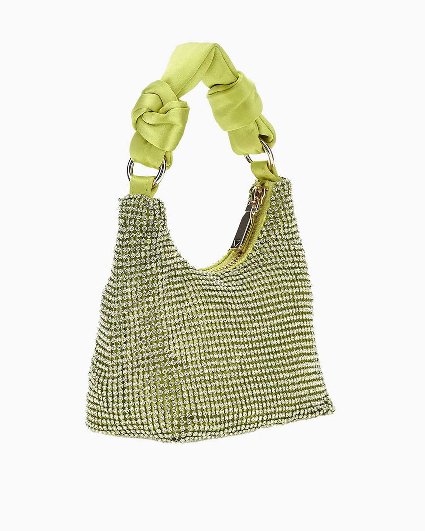 Guess Lua Mini Hobo Taşlı El Çantası Chartreuse