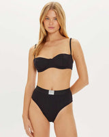 Guess Tessa High Waist Brazilian Külot Jet Black A996