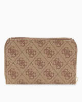Guess Access Orta Boy Fermuarlı Kadın Cüzdan Latte Logo