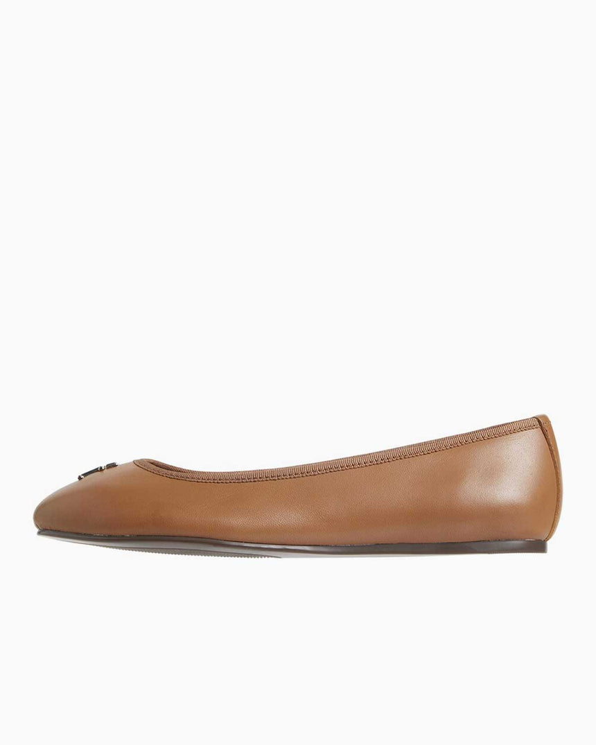 Tommy Hilfiger Leather Ballerina Casual Shoes Ayakkabı Brown