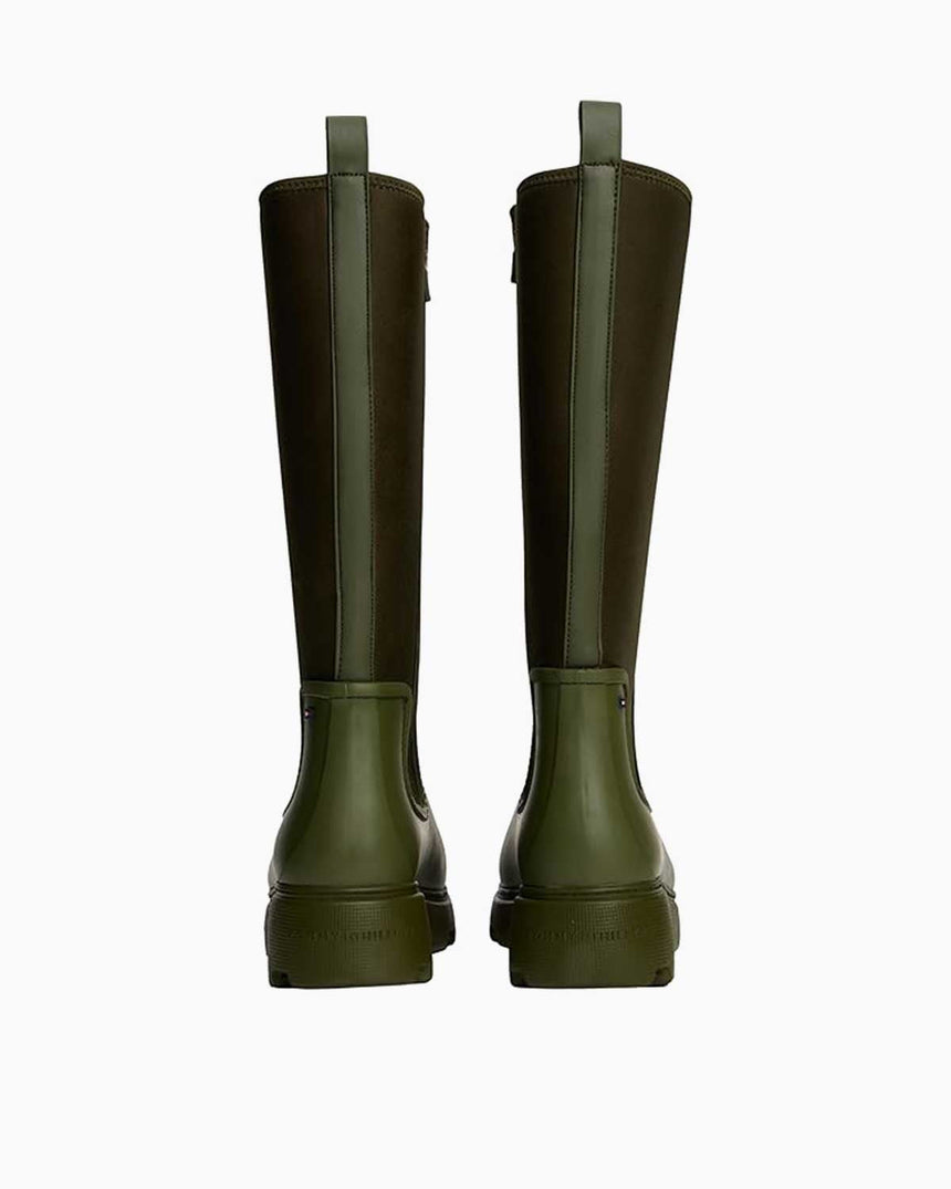 Tommy Hilfiger Kassandra Sıcak Tutan Astarlı Kadın Uzun Yağmur Botu Huntsman Green