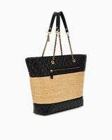 Guess Delfa Tote Omuz Çantası Natural - Black