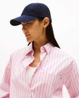 Tommy Hilfiger Essential Bayrak Logolu Kadın Yumuşak Şapka Space Blue