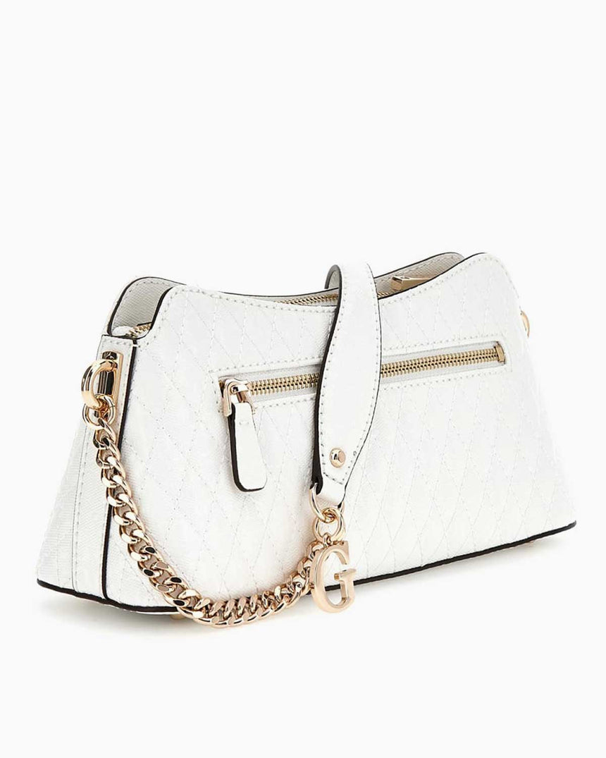 Guess Betula Zincir Detaylı Parlak Omuz Çantası White